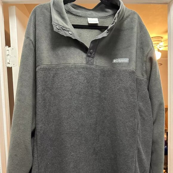 COLUMBIA Mens Steens Mountain Half Snap Fleece Pullover 3XL Charcoal / Shark NWT - Picture 2 of 4